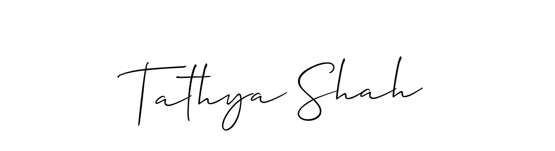 Best and Professional Signature Style for Tathya Shah. Allison_Script Best Signature Style Collection. Tathya Shah signature style 2 images and pictures png