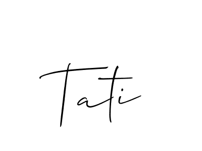 if you are searching for the best signature style for your name Tati. so please give up your signature search. here we have designed multiple signature styles  using Allison_Script. Tati signature style 2 images and pictures png