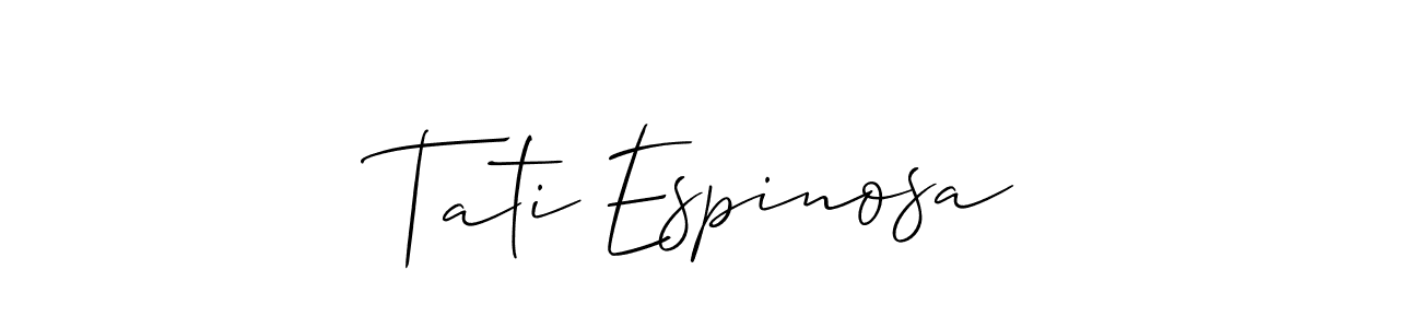 Make a beautiful signature design for name Tati Espinosa. Use this online signature maker to create a handwritten signature for free. Tati Espinosa signature style 2 images and pictures png