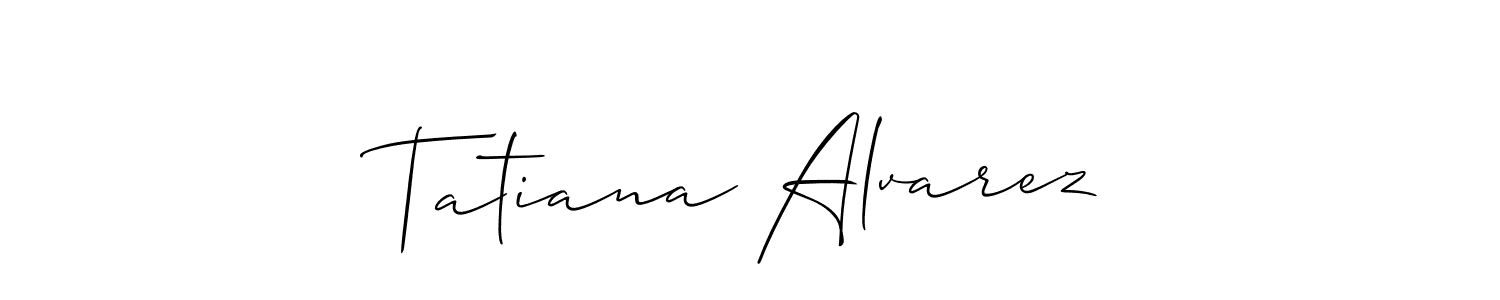 Best and Professional Signature Style for Tatiana Alvarez. Allison_Script Best Signature Style Collection. Tatiana Alvarez signature style 2 images and pictures png