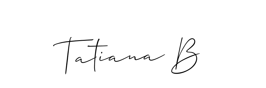 Design your own signature with our free online signature maker. With this signature software, you can create a handwritten (Allison_Script) signature for name Tatiana B. Tatiana B signature style 2 images and pictures png