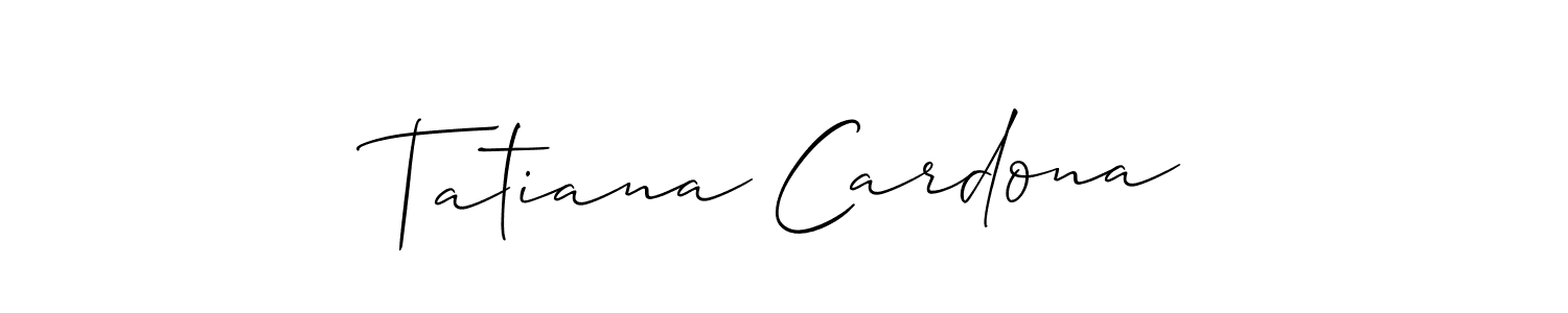 Make a beautiful signature design for name Tatiana Cardona. With this signature (Allison_Script) style, you can create a handwritten signature for free. Tatiana Cardona signature style 2 images and pictures png