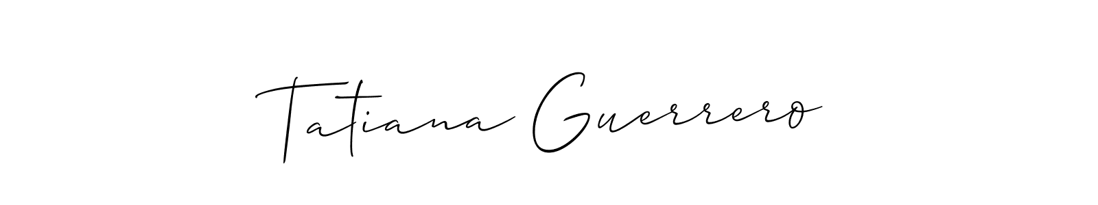 Create a beautiful signature design for name Tatiana Guerrero. With this signature (Allison_Script) fonts, you can make a handwritten signature for free. Tatiana Guerrero signature style 2 images and pictures png
