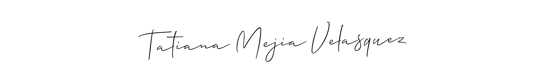 How to Draw Tatiana Mejia Velasquez signature style? Allison_Script is a latest design signature styles for name Tatiana Mejia Velasquez. Tatiana Mejia Velasquez signature style 2 images and pictures png