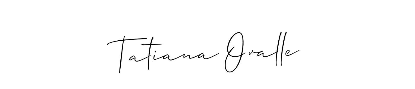 Allison_Script is a professional signature style that is perfect for those who want to add a touch of class to their signature. It is also a great choice for those who want to make their signature more unique. Get Tatiana Ovalle name to fancy signature for free. Tatiana Ovalle signature style 2 images and pictures png