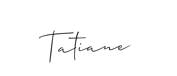 Use a signature maker to create a handwritten signature online. With this signature software, you can design (Allison_Script) your own signature for name Tatiane. Tatiane signature style 2 images and pictures png