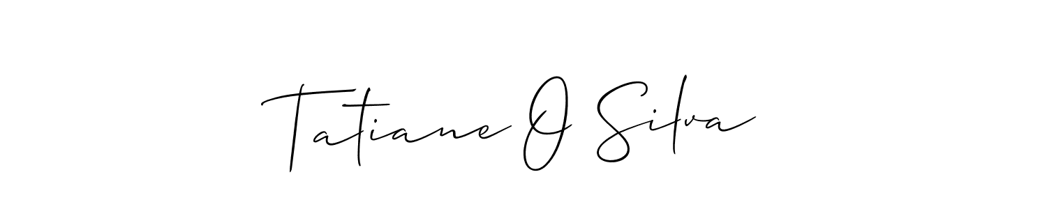 How to make Tatiane O Silva name signature. Use Allison_Script style for creating short signs online. This is the latest handwritten sign. Tatiane O Silva signature style 2 images and pictures png