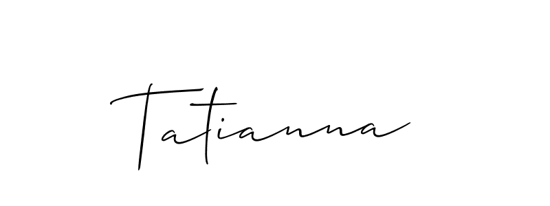 Design your own signature with our free online signature maker. With this signature software, you can create a handwritten (Allison_Script) signature for name Tatianna. Tatianna signature style 2 images and pictures png