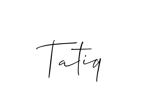 How to make Tatiq signature? Allison_Script is a professional autograph style. Create handwritten signature for Tatiq name. Tatiq signature style 2 images and pictures png