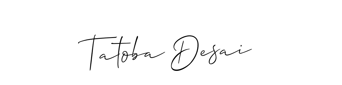 Also we have Tatoba Desai name is the best signature style. Create professional handwritten signature collection using Allison_Script autograph style. Tatoba Desai signature style 2 images and pictures png