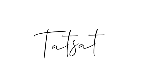 if you are searching for the best signature style for your name Tatsat. so please give up your signature search. here we have designed multiple signature styles  using Allison_Script. Tatsat signature style 2 images and pictures png