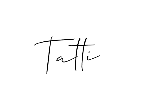 Tatti stylish signature style. Best Handwritten Sign (Allison_Script) for my name. Handwritten Signature Collection Ideas for my name Tatti. Tatti signature style 2 images and pictures png