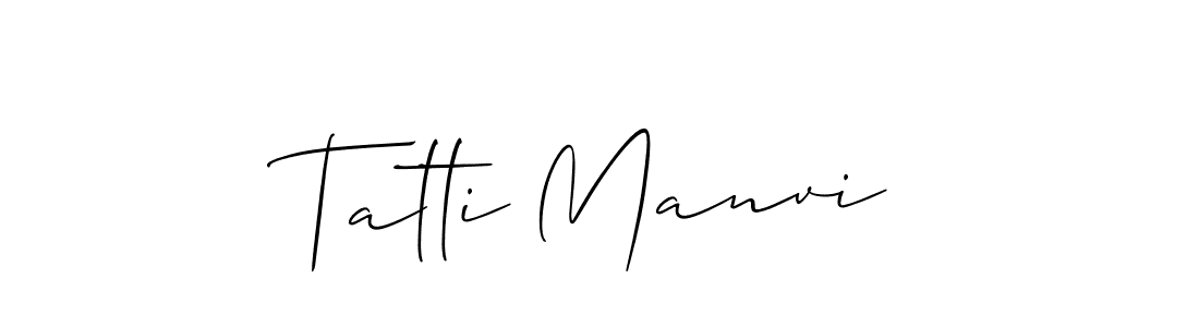 You can use this online signature creator to create a handwritten signature for the name Tatti Manvi. This is the best online autograph maker. Tatti Manvi signature style 2 images and pictures png