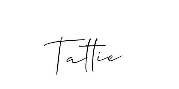 Tattie stylish signature style. Best Handwritten Sign (Allison_Script) for my name. Handwritten Signature Collection Ideas for my name Tattie. Tattie signature style 2 images and pictures png