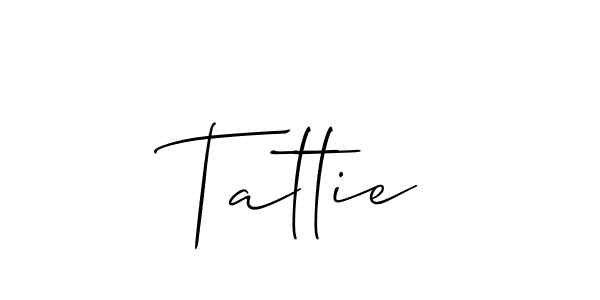 Tattie stylish signature style. Best Handwritten Sign (Allison_Script) for my name. Handwritten Signature Collection Ideas for my name Tattie. Tattie signature style 2 images and pictures png