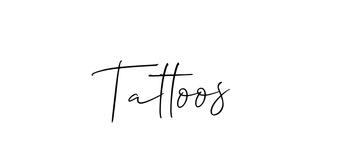 How to make Tattoos signature? Allison_Script is a professional autograph style. Create handwritten signature for Tattoos name. Tattoos signature style 2 images and pictures png