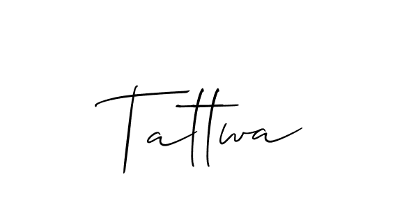 Use a signature maker to create a handwritten signature online. With this signature software, you can design (Allison_Script) your own signature for name Tattwa. Tattwa signature style 2 images and pictures png