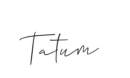 How to make Tatum name signature. Use Allison_Script style for creating short signs online. This is the latest handwritten sign. Tatum signature style 2 images and pictures png