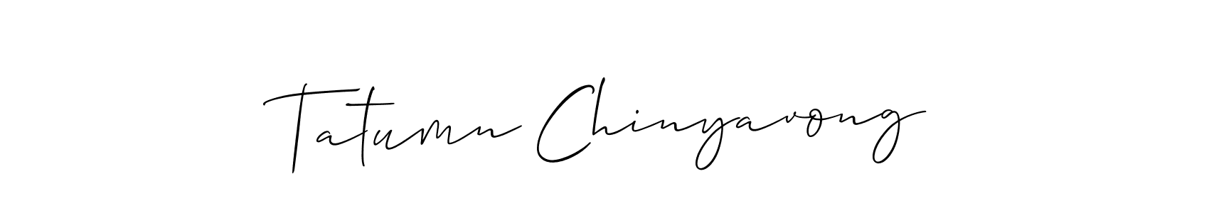 Use a signature maker to create a handwritten signature online. With this signature software, you can design (Allison_Script) your own signature for name Tatumn Chinyavong. Tatumn Chinyavong signature style 2 images and pictures png
