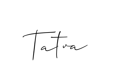 Also we have Tatva name is the best signature style. Create professional handwritten signature collection using Allison_Script autograph style. Tatva signature style 2 images and pictures png