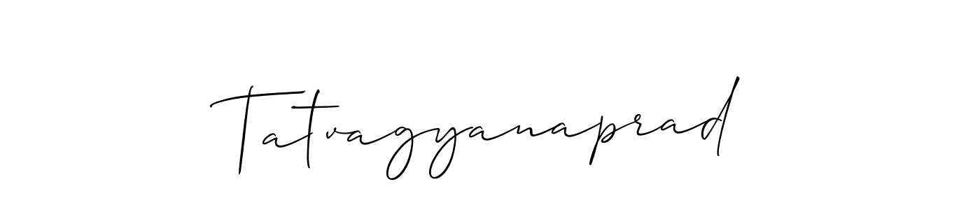 You should practise on your own different ways (Allison_Script) to write your name (Tatvagyanaprad) in signature. don't let someone else do it for you. Tatvagyanaprad signature style 2 images and pictures png