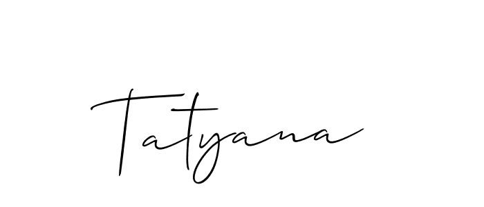 Create a beautiful signature design for name Tatyana. With this signature (Allison_Script) fonts, you can make a handwritten signature for free. Tatyana signature style 2 images and pictures png