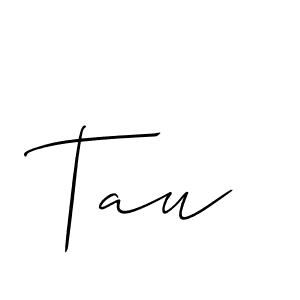 How to make Tau signature? Allison_Script is a professional autograph style. Create handwritten signature for Tau name. Tau signature style 2 images and pictures png