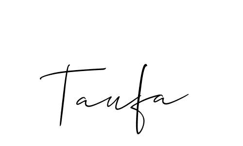 Create a beautiful signature design for name Taufa. With this signature (Allison_Script) fonts, you can make a handwritten signature for free. Taufa signature style 2 images and pictures png
