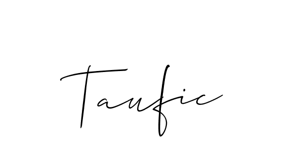Similarly Allison_Script is the best handwritten signature design. Signature creator online .You can use it as an online autograph creator for name Taufic. Taufic signature style 2 images and pictures png