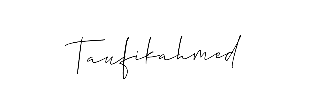 Similarly Allison_Script is the best handwritten signature design. Signature creator online .You can use it as an online autograph creator for name Taufikahmed. Taufikahmed signature style 2 images and pictures png