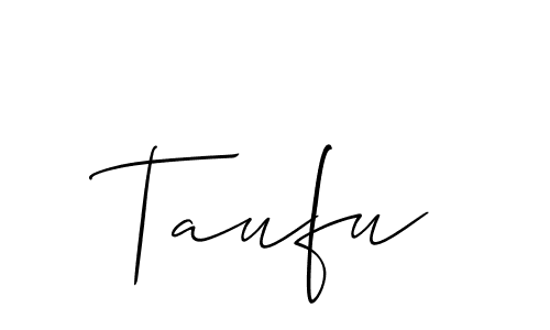 How to make Taufu signature? Allison_Script is a professional autograph style. Create handwritten signature for Taufu name. Taufu signature style 2 images and pictures png