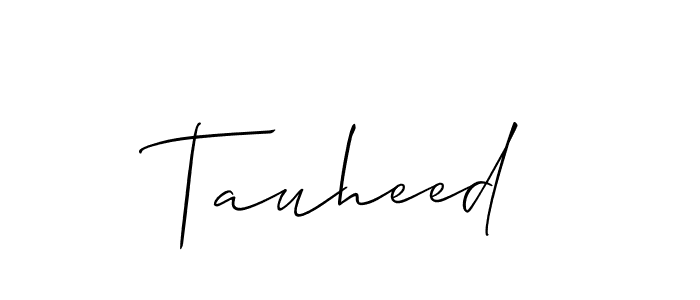 You should practise on your own different ways (Allison_Script) to write your name (Tauheed) in signature. don't let someone else do it for you. Tauheed signature style 2 images and pictures png