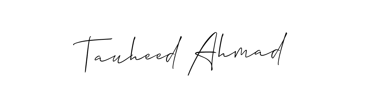 Also You can easily find your signature by using the search form. We will create Tauheed Ahmad name handwritten signature images for you free of cost using Allison_Script sign style. Tauheed Ahmad signature style 2 images and pictures png