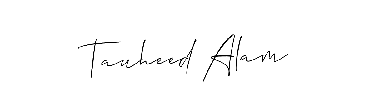 How to make Tauheed Alam signature? Allison_Script is a professional autograph style. Create handwritten signature for Tauheed Alam name. Tauheed Alam signature style 2 images and pictures png