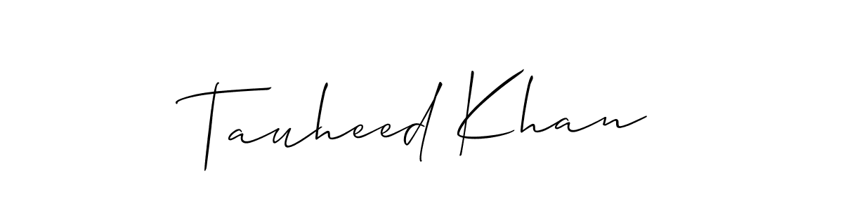 Tauheed Khan stylish signature style. Best Handwritten Sign (Allison_Script) for my name. Handwritten Signature Collection Ideas for my name Tauheed Khan. Tauheed Khan signature style 2 images and pictures png