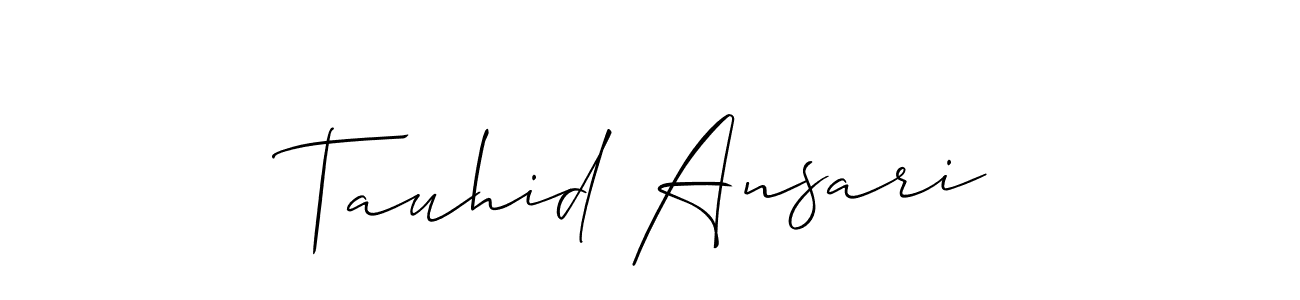 You should practise on your own different ways (Allison_Script) to write your name (Tauhid Ansari) in signature. don't let someone else do it for you. Tauhid Ansari signature style 2 images and pictures png