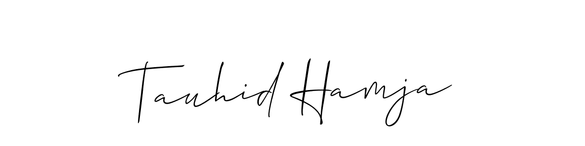 Also we have Tauhid Hamja name is the best signature style. Create professional handwritten signature collection using Allison_Script autograph style. Tauhid Hamja signature style 2 images and pictures png