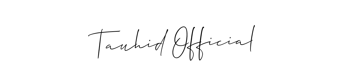 Make a beautiful signature design for name Tauhid Official. Use this online signature maker to create a handwritten signature for free. Tauhid Official signature style 2 images and pictures png