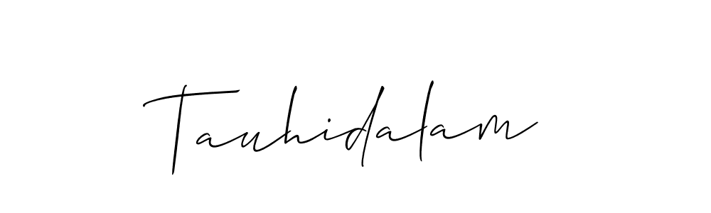 Make a beautiful signature design for name Tauhidalam. With this signature (Allison_Script) style, you can create a handwritten signature for free. Tauhidalam signature style 2 images and pictures png