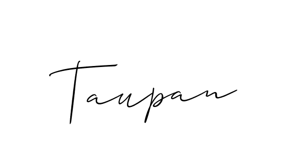 The best way (Allison_Script) to make a short signature is to pick only two or three words in your name. The name Taupan include a total of six letters. For converting this name. Taupan signature style 2 images and pictures png