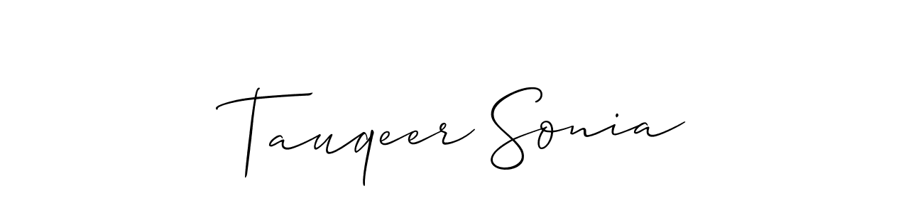 Make a beautiful signature design for name Tauqeer Sonia. Use this online signature maker to create a handwritten signature for free. Tauqeer Sonia signature style 2 images and pictures png