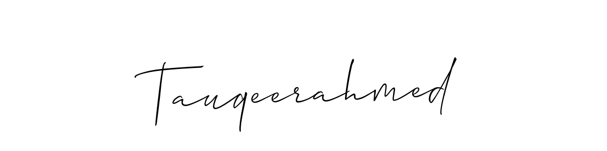 It looks lik you need a new signature style for name Tauqeerahmed. Design unique handwritten (Allison_Script) signature with our free signature maker in just a few clicks. Tauqeerahmed signature style 2 images and pictures png