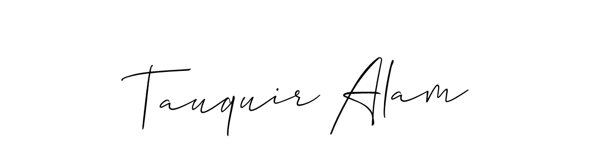 It looks lik you need a new signature style for name Tauquir Alam. Design unique handwritten (Allison_Script) signature with our free signature maker in just a few clicks. Tauquir Alam signature style 2 images and pictures png