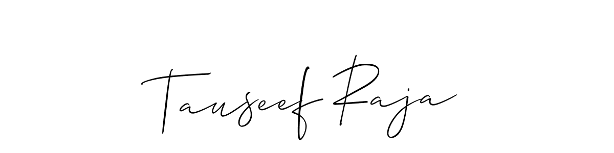 Tauseef Raja stylish signature style. Best Handwritten Sign (Allison_Script) for my name. Handwritten Signature Collection Ideas for my name Tauseef Raja. Tauseef Raja signature style 2 images and pictures png