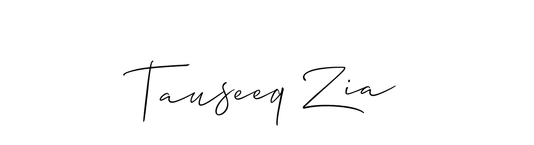 It looks lik you need a new signature style for name Tauseeq Zia. Design unique handwritten (Allison_Script) signature with our free signature maker in just a few clicks. Tauseeq Zia signature style 2 images and pictures png