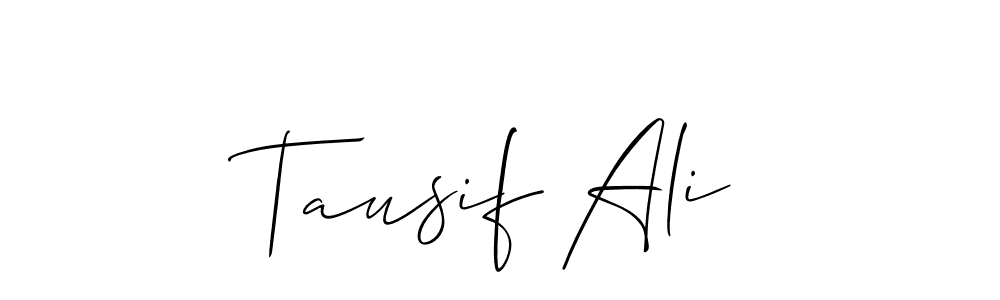 You should practise on your own different ways (Allison_Script) to write your name (Tausif Ali) in signature. don't let someone else do it for you. Tausif Ali signature style 2 images and pictures png