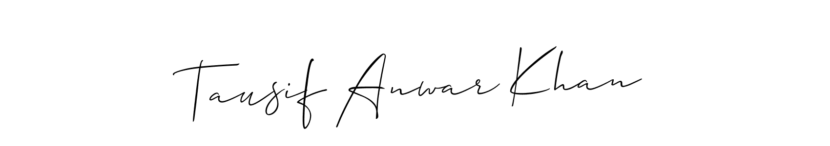 Use a signature maker to create a handwritten signature online. With this signature software, you can design (Allison_Script) your own signature for name Tausif Anwar Khan. Tausif Anwar Khan signature style 2 images and pictures png