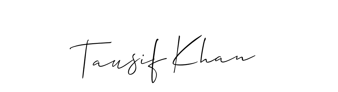 Also we have Tausif Khan name is the best signature style. Create professional handwritten signature collection using Allison_Script autograph style. Tausif Khan signature style 2 images and pictures png