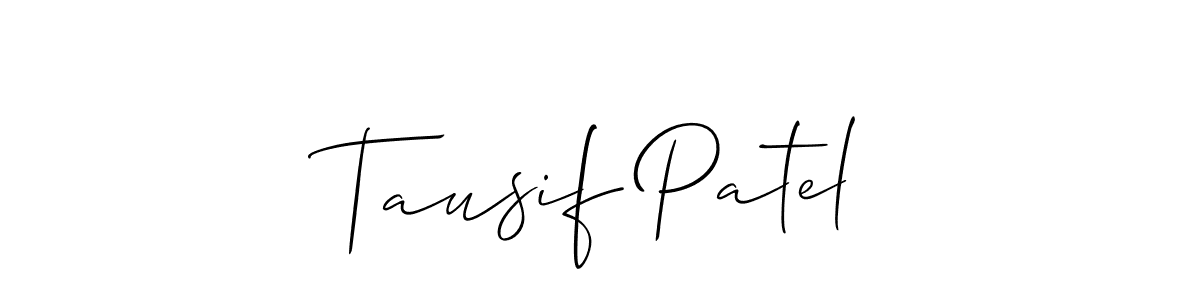This is the best signature style for the Tausif Patel name. Also you like these signature font (Allison_Script). Mix name signature. Tausif Patel signature style 2 images and pictures png