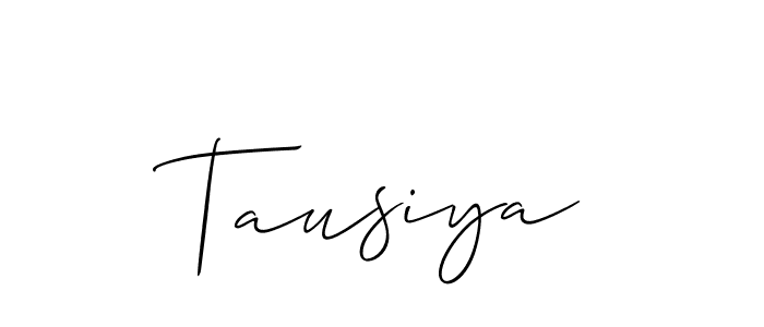 Also we have Tausiya name is the best signature style. Create professional handwritten signature collection using Allison_Script autograph style. Tausiya signature style 2 images and pictures png